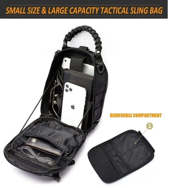 Tactical Molle Sling Bag Backpack Shoulder Chest Pack