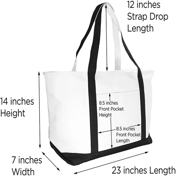 Two-tone Zippered Non Woven Tote Bag