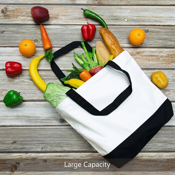 Two-tone Zippered Non Woven Tote Bag