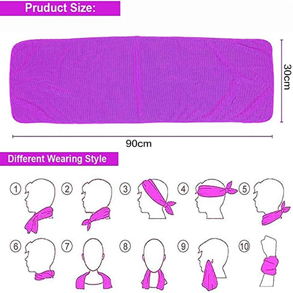 Instant Cooling Silicone Case Sport Fast Drying Towel