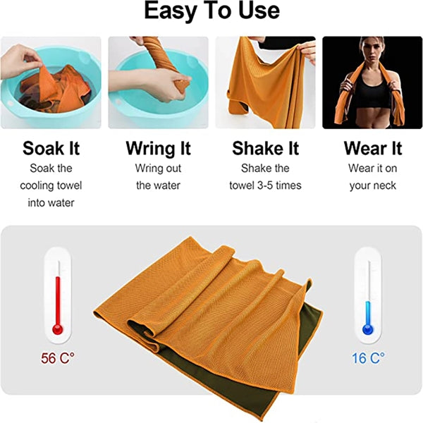 Instant Cooling Silicone Case Sport Fast Drying Towel