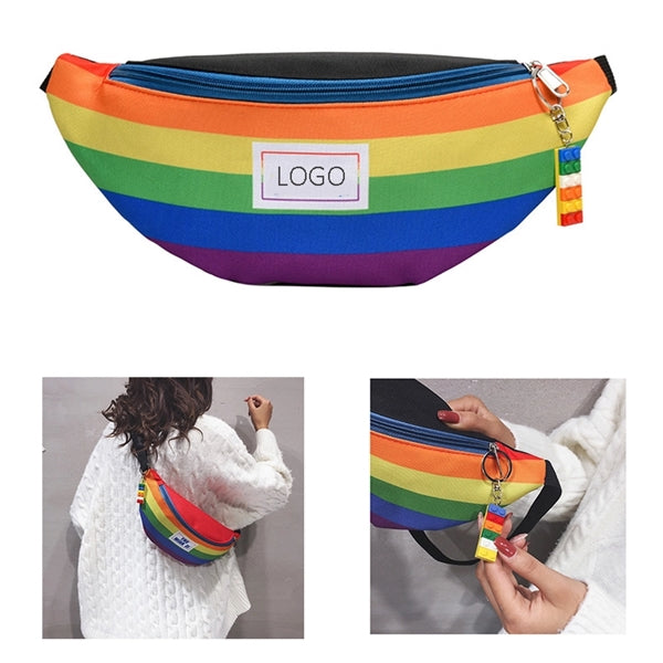 LGBT Rainbow Fanny Pack Gay Pride Waist Bag Strip Chest