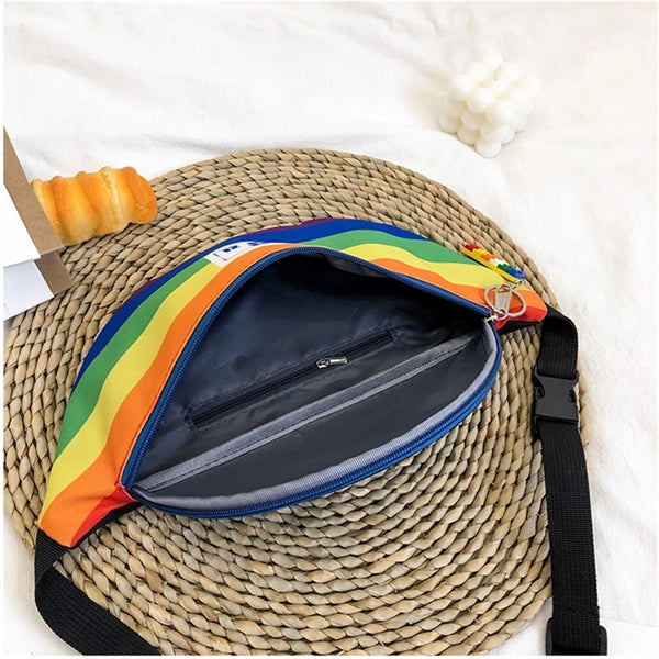 LGBT Rainbow Fanny Pack Gay Pride Waist Bag Strip Chest