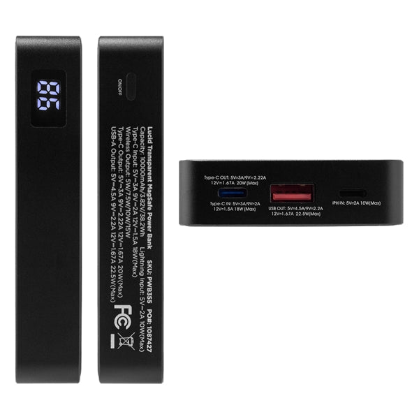 Lucid Transparent MagSafe Wireless Power Bank