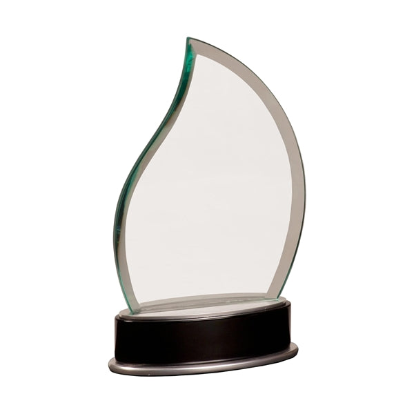 8 3/4" Jade Flame Metro Glass Award