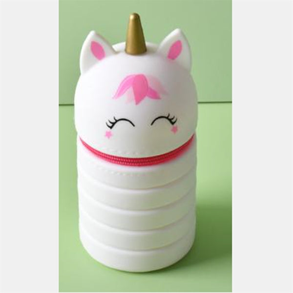 Unicorn Style Telescopic Stand Up Pencil Case With Zipper