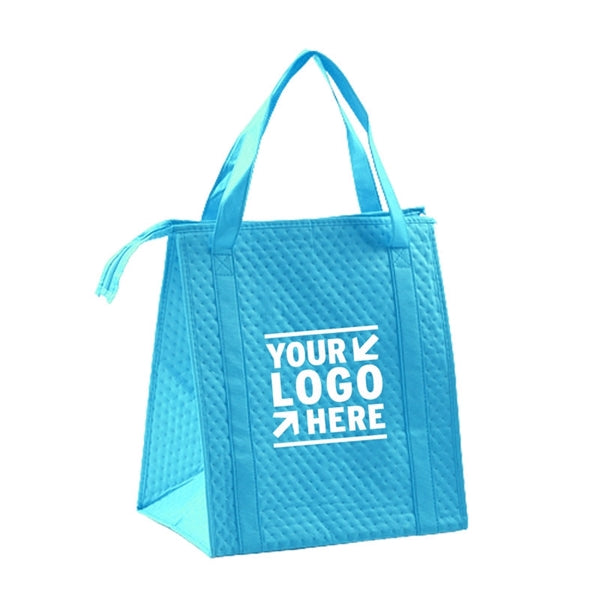 Non-Woven Dimples Zipper Food Lunch Cooler Bags