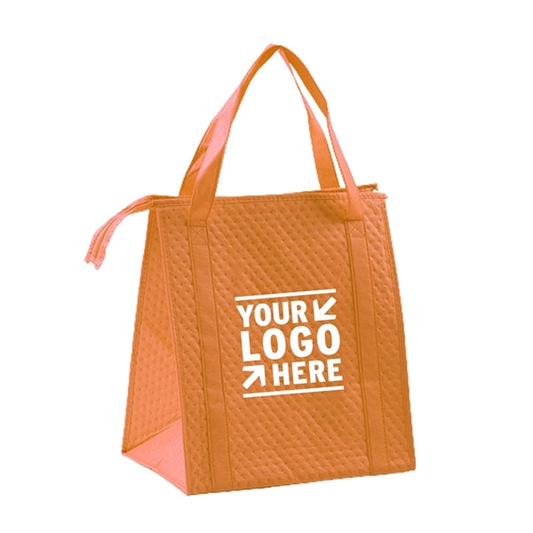 Non-Woven Dimples Zipper Food Lunch Cooler Bags