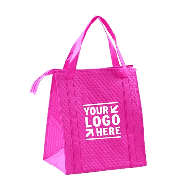 Non-Woven Dimples Zipper Food Lunch Cooler Bags