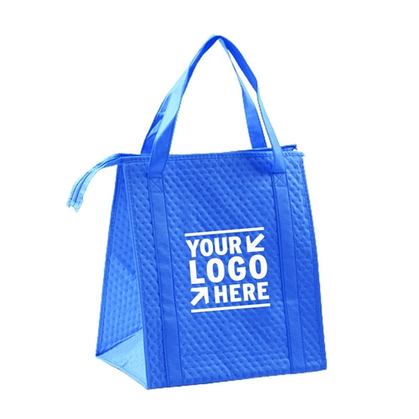 Non-Woven Dimples Zipper Food Lunch Cooler Bags