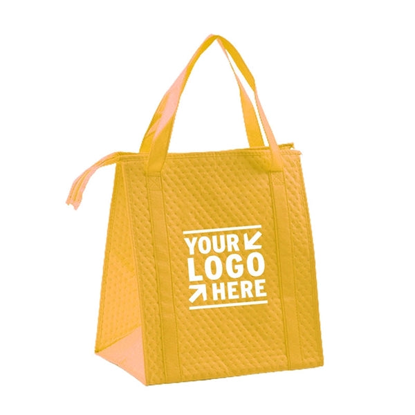 Non-Woven Dimples Zipper Food Lunch Cooler Bags