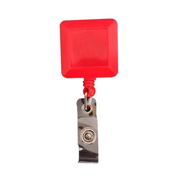 Square Plastic Reel Retractable Badge Holder