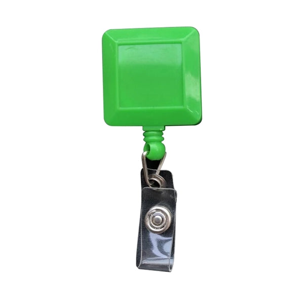 Square Plastic Reel Retractable Badge Holder