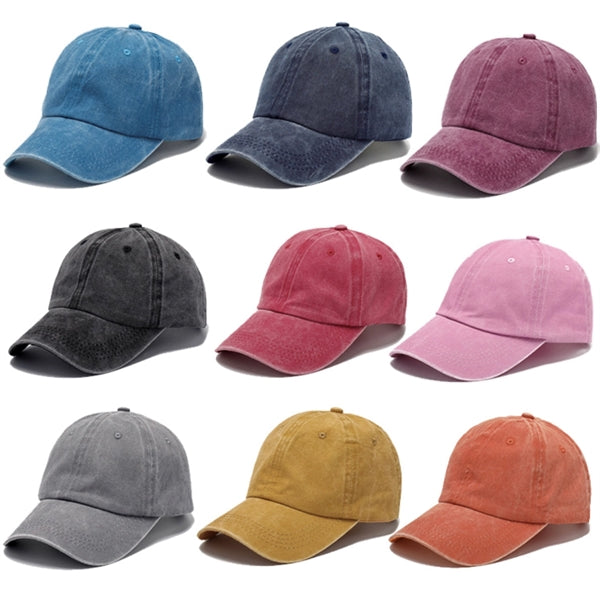 Adjustable Washed Cotton Embroidered Hats