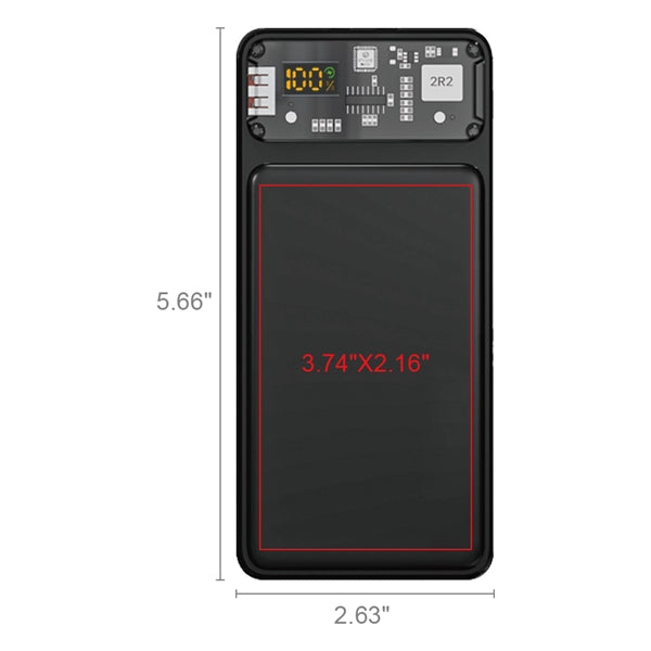 Galena Transparent Corded Power Bank 10000