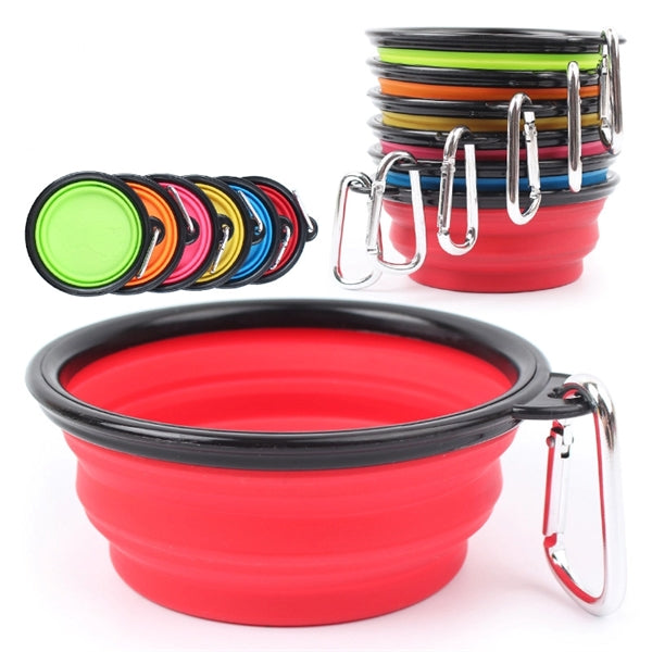 7" Collapsible Pet Bowl with Carabiner