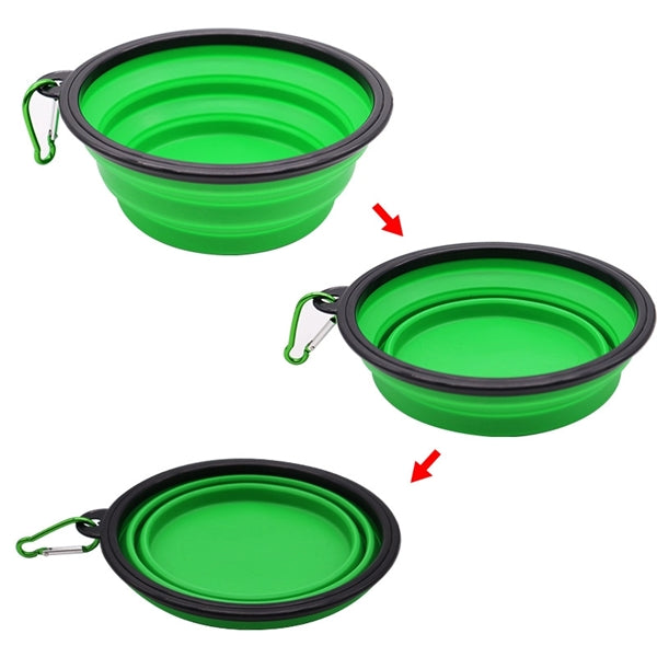 7" Collapsible Pet Bowl with Carabiner