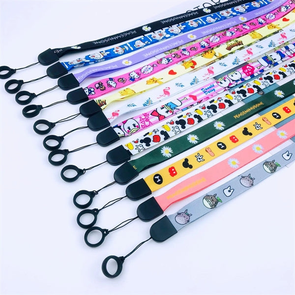 Anti-Lost Necklace Lanyard with Silicone Rubber Rings