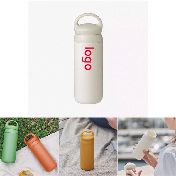 16.91 Oz Stainless Steel Straight Sport Bottle With Handle