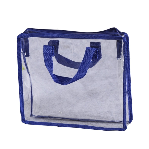 Zipper Closure Clear PVC Tote Bags