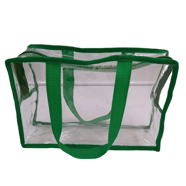 Zipper Closure Clear PVC Tote Bags