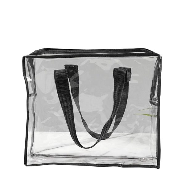 Zipper Closure Clear PVC Tote Bags