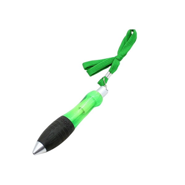 Short And Fat Ballpoint Pen With Hanging Rope Button
