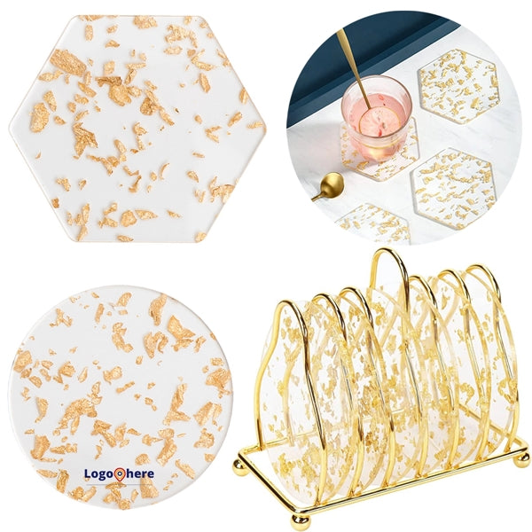 Acrylic Cup Coasters With Holder