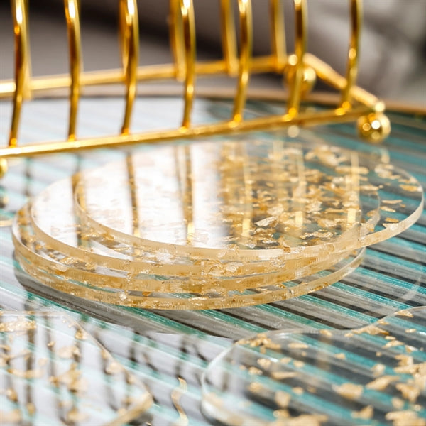 Acrylic Cup Coasters With Holder