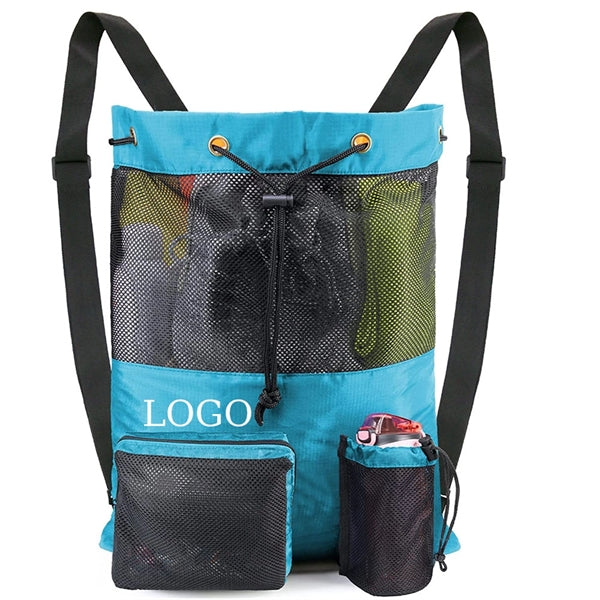 Swimming Beachg Mesh Drawstring Bag