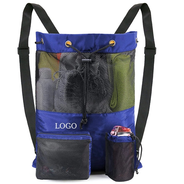 Swimming Beachg Mesh Drawstring Bag