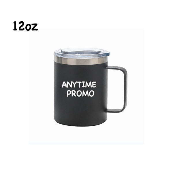 12oz Stainless Steel Coffee Mug Cup with Lid and Handle