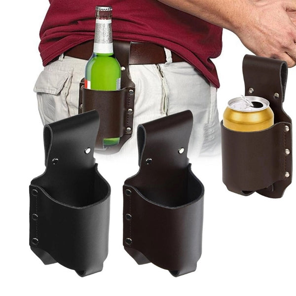 Leather Beer Holster Bottle Holders