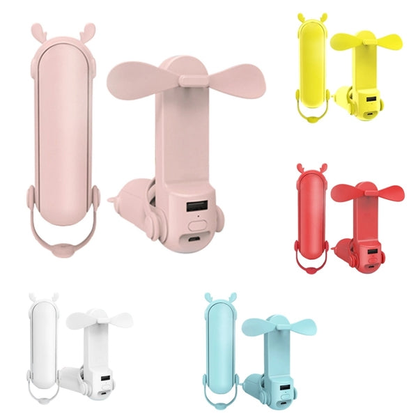 3 in 1 Handheld Mini USB Fan Power Bank