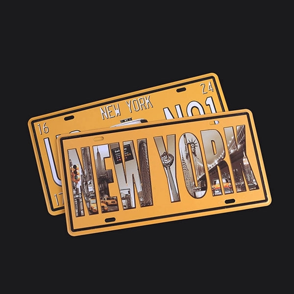 Full Color Dye Sublimated Embossed Aluminum License Plate