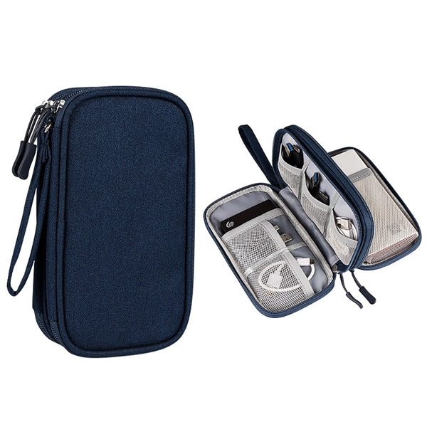 Double Layer Electronics Travel Organizer Earphone Bag