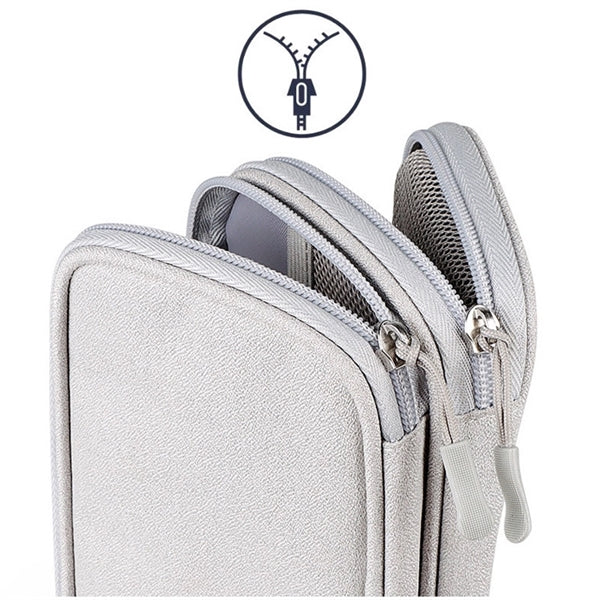 Double Layer Electronics Travel Organizer Earphone Bag