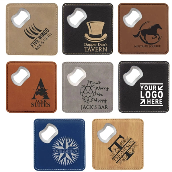 Leather Bottle Opener Coaster