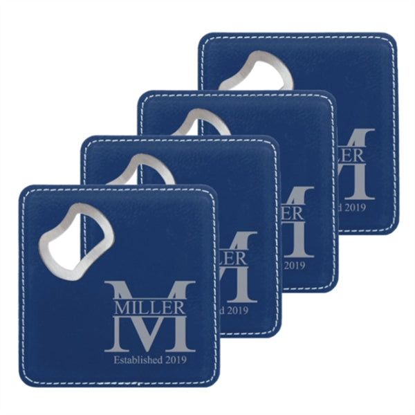 Leather Bottle Opener Coaster