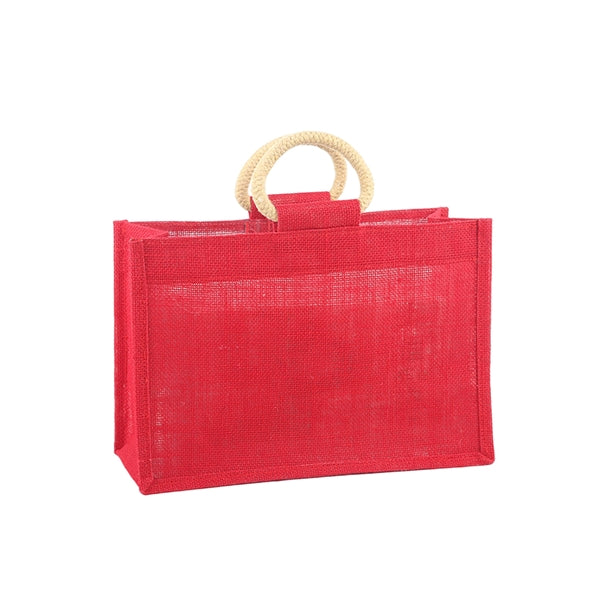 Side Window Jute Tote Bag