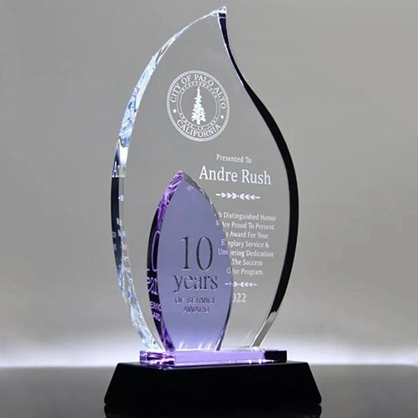 Crystal Flame Award Trophy