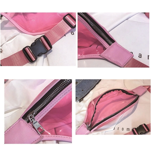 Waterproof PVC Clear Fanny Pack/Waist Bag w/Zipper