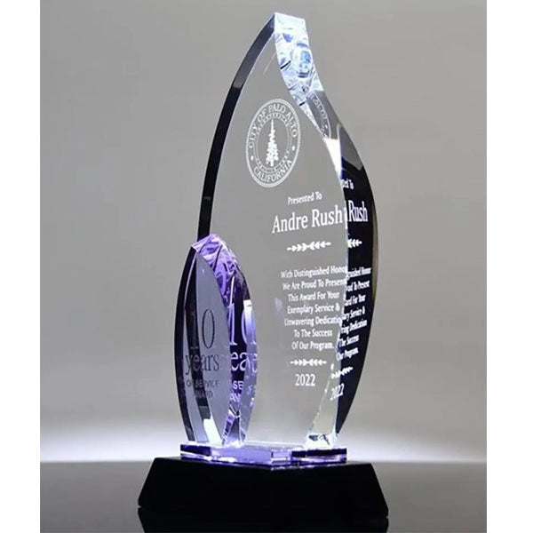 Crystal Flame Award Trophy
