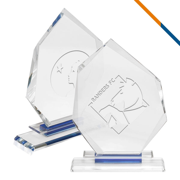 Rach Slanted Heptagon Glass Trophies