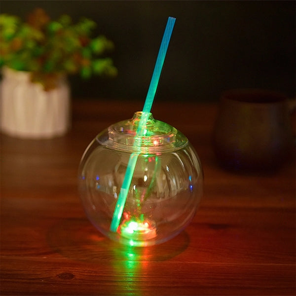 Multicolor Led Ball Tumbler With Straw 24Oz