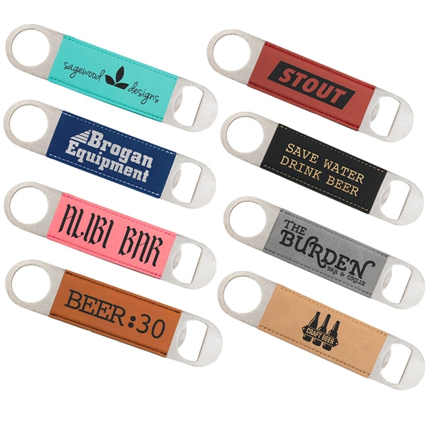 Bottle Opener With Leather Handle