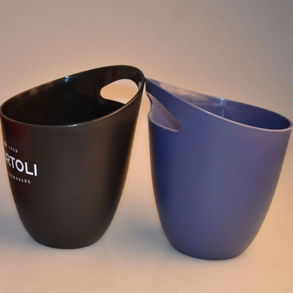 Plastic Bevel Ice Bucket with Single Handle