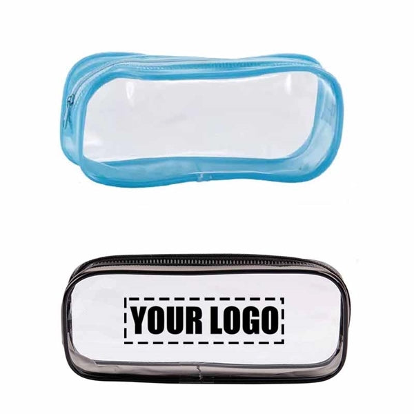 Clear Zipper Pencil Pouch Makeup Bag