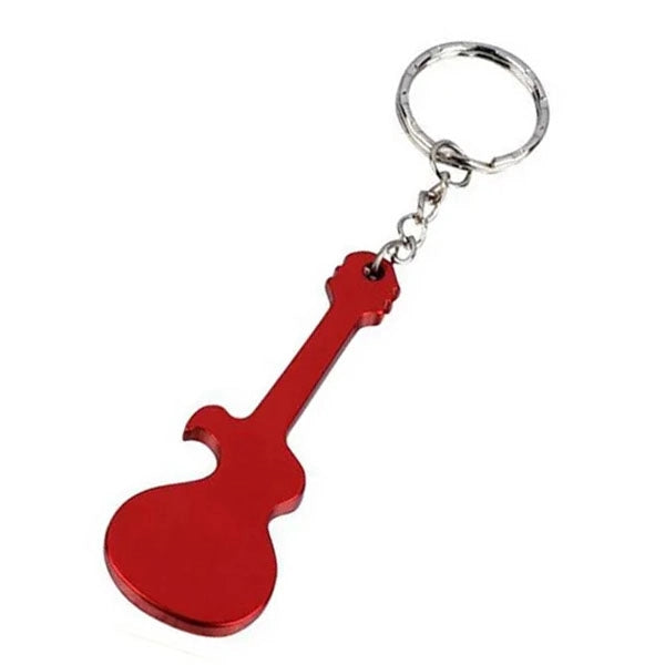 Guitar Shape Beer Bottle Opener Keychain