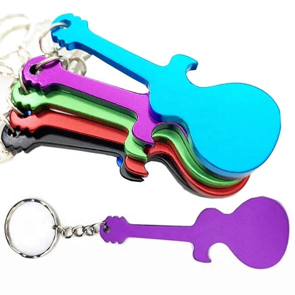 Guitar Shape Beer Bottle Opener Keychain